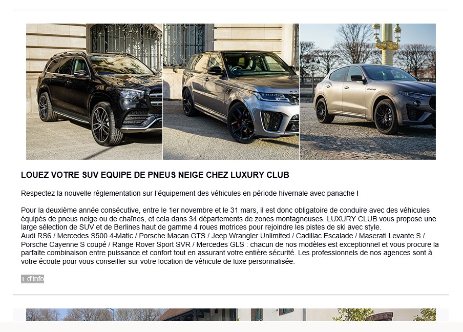 Luxury Club - Newsletter